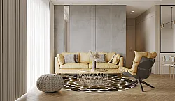 Rond vloerkleed - Marineo (bruin/groen)