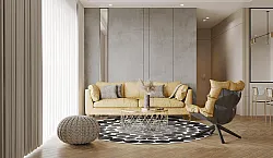 Rond vloerkleed - Marineo (grijs)