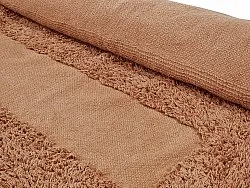 Ronde vloerkleden - Alexa Natural Cotton Shaggy (terracotta)