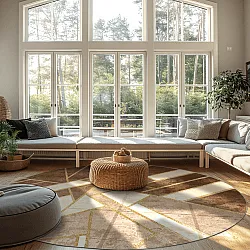 Rond vloerkleed - Amasra (beige)