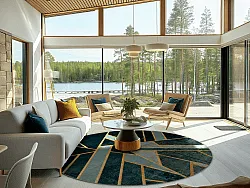 Rond vloerkleed - Amasra (groen)