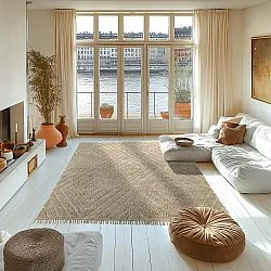 Hoogpolig vloerkleed - Amberley Natural Cotton Shaggy (beige)