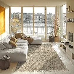 Hoogpolig vloerkleed - Amberley Natural Cotton Shaggy (beige)