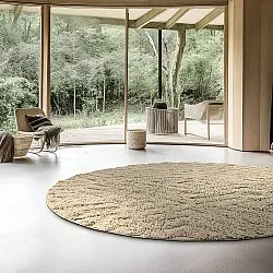 Ronde vloerkleden - Amberley Natural Cotton Shaggy (beige)