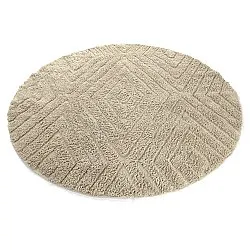 Ronde vloerkleden - Amberley Natural Cotton Shaggy (beige)