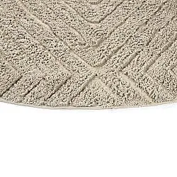 Ronde vloerkleden - Amberley Natural Cotton Shaggy (beige)