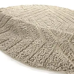 Ronde vloerkleden - Amberley Natural Cotton Shaggy (beige)