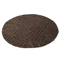 Ronde vloerkleden - Amberley Natural Cotton Shaggy (bruin)