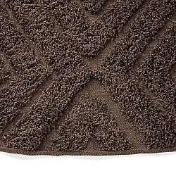 Ronde vloerkleden - Amberley Natural Cotton Shaggy (bruin)