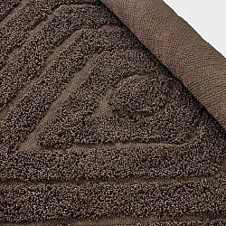 Hoogpolig vloerkleed - Amberley Natural Cotton Shaggy (bruin)