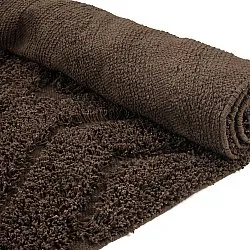 Hoogpolig vloerkleed - Amberley Natural Cotton Shaggy (bruin)