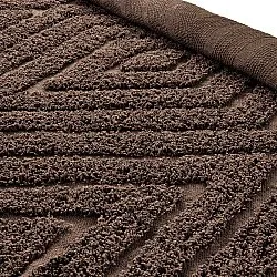 Ronde vloerkleden - Amberley Natural Cotton Shaggy (bruin)