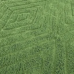 Hoogpolig vloerkleed - Amberley Natural Cotton Shaggy (groente)