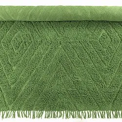 Hoogpolig vloerkleed - Amberley Natural Cotton Shaggy (groente)