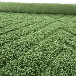 Hoogpolig vloerkleed - Amberley Natural Cotton Shaggy (groente)