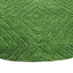 Ronde vloerkleden - Amberley Natural Cotton Shaggy (groente)