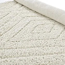 Hoogpolig vloerkleed - Amberley Natural Cotton Shaggy (gebroken wit)