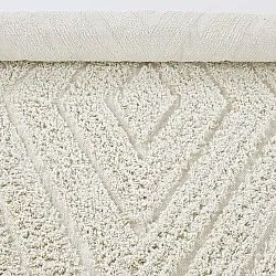 Ronde vloerkleden - Amberley Natural Cotton Shaggy (gebroken wit)