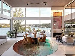 Rond vloerkleed - Andali (grijs/rood/multi)