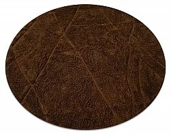 Ronde vloerkleden - Andrea Natural Cotton Shaggy (bruin)