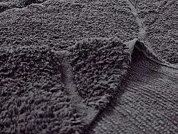 Hoogpolig vloerkleed - Andrea Natural Cotton Shaggy (zwart)