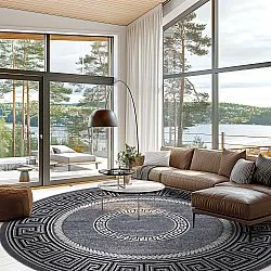 Rond vloerkleed - Ankara Versace (grijs)