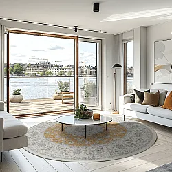 Rond vloerkleed - Arabella (ochre)