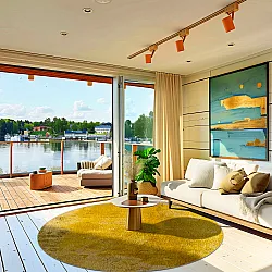 Rond vloerkleed - Arbus (goud)