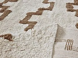 Hoogpolig vloerkleed - Arlon Natural Cotton Shaggy (beige)