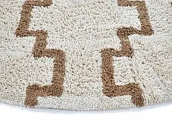 Ronde vloerkleden - Arlon Natural Cotton Shaggy (beige)