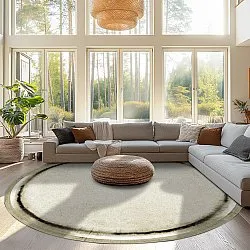 Rond vloerkleed - Arriate (beige/grijs)