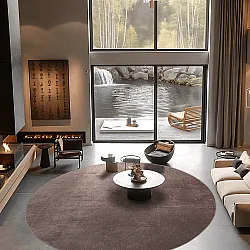 Rond vloerkleed - Artena (grijs/bruin)