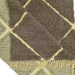 Hoogpolig vloerkleed - Bellevue Natural Cotton Shaggy (bruin/geel)