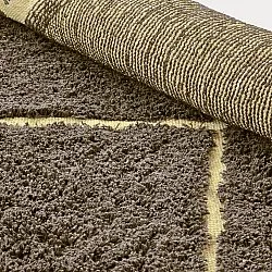 Hoogpolig vloerkleed - Bellevue Natural Cotton Shaggy (bruin/geel)