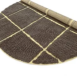 Ronde vloerkleden - Bellevue Natural Cotton Shaggy (bruin/geel)