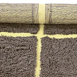 Ronde vloerkleden - Bellevue Natural Cotton Shaggy (bruin/geel)