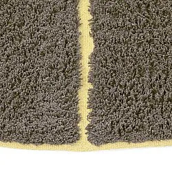 Ronde vloerkleden - Bellevue Natural Cotton Shaggy (bruin/geel)