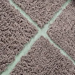 Ronde vloerkleden - Bellevue Natural Cotton Shaggy (taupe/groen)