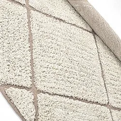 Ronde vloerkleden - Bellevue Natural Cotton Shaggy (gebroken wit/beige)