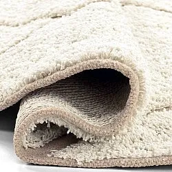Ronde vloerkleden - Bellevue Natural Cotton Shaggy (gebroken wit/beige)