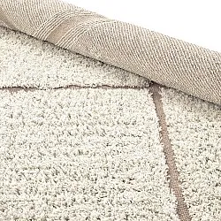 Ronde vloerkleden - Bellevue Natural Cotton Shaggy (gebroken wit/beige)