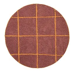 Ronde vloerkleden - Bellevue Natural Cotton Shaggy (rood/oranje)