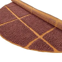 Ronde vloerkleden - Bellevue Natural Cotton Shaggy (rood/oranje)