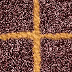 Ronde vloerkleden - Bellevue Natural Cotton Shaggy (rood/oranje)