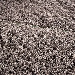 Hoogpolig vloerkleed - Bellevue Natural Cotton Shaggy (taupe/groen)