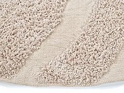 Ronde vloerkleden - Bonnie Natural Cotton Shaggy (beige)