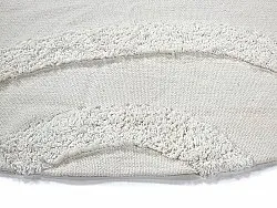Ronde vloerkleden - Bonnie Natural Cotton Shaggy (offwhite)