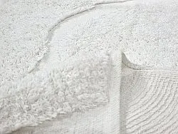 Ronde vloerkleden - Bonnie Natural Cotton Shaggy (offwhite)