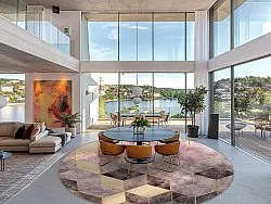 Rond vloerkleed - Brendola (roze/grijs/goud)