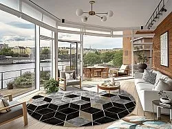 Rond vloerkleed - Brigooda (grijs)